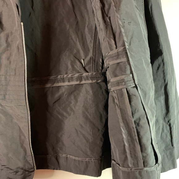 Doncaster Collection Size 8 Black Metalic Sparkle Jacket Bow in Back 3/4 Zip - Picture 7 of 13